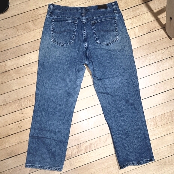 LEE Vintage Y2K Relaxed Fit Straight Leg 99% Cotton Denim Jeans - SIZE 12 PETITE - Picture 3 of 9